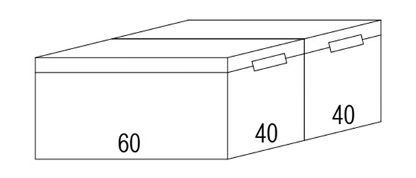 Sistema contenitori estraibili Eurobox SPACE L60