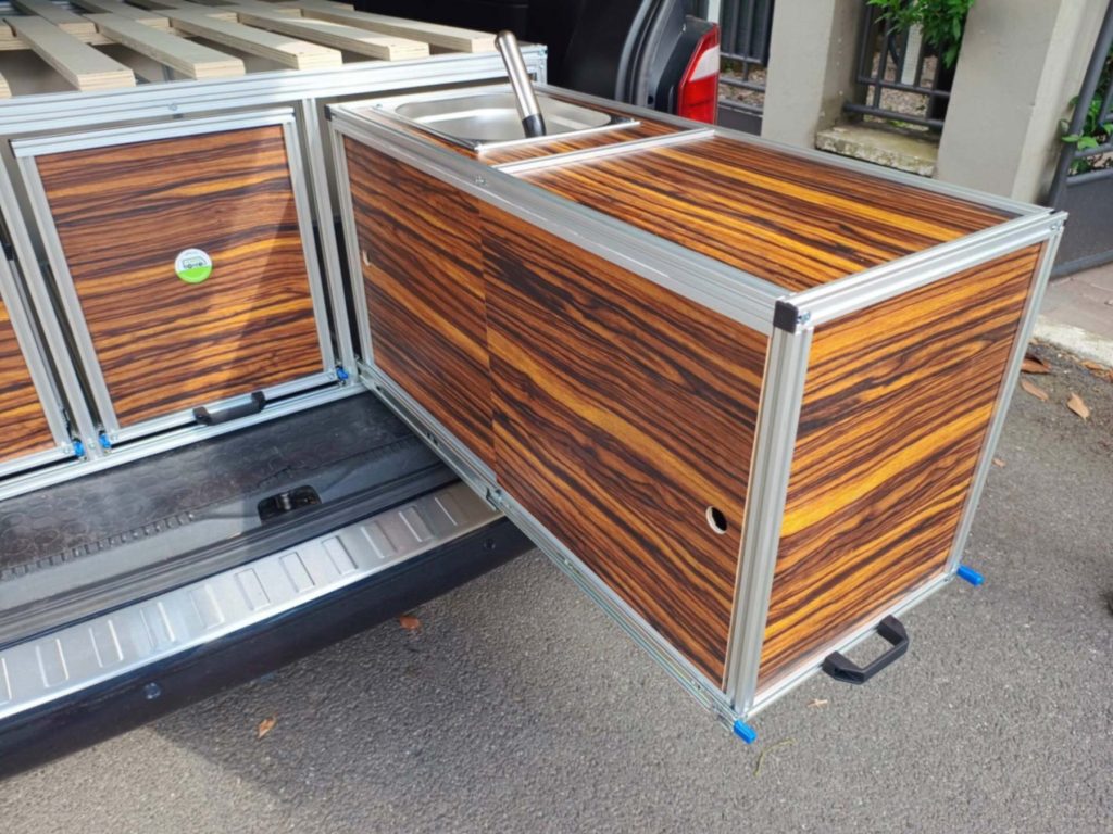 ORIZZONTE modulo cucina letto minivan volkswagen caravelle 06